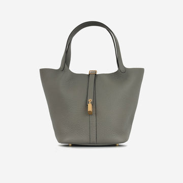 Hermès - Picotin 22 - Gris Meyer Clemence GHW -  - 2022