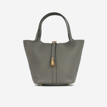 Hermès Picotin 22 - Gris Meyer Clemence | Gold Hardware