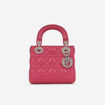 Dior Mini Lady Dior Raspberry Lambskin CSHW