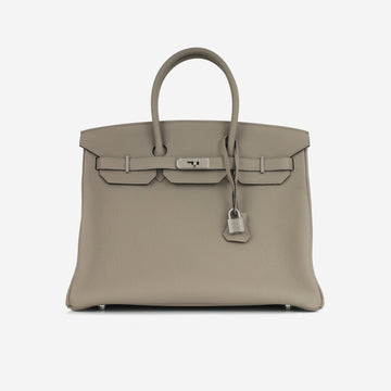 Hermès Birkin 35 Gris Asphalt Togo PHW (NWT)