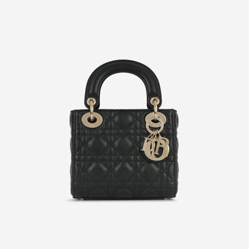 Dior - Mini Lady Dior - Black Lambskin GHW - 2022 -  New