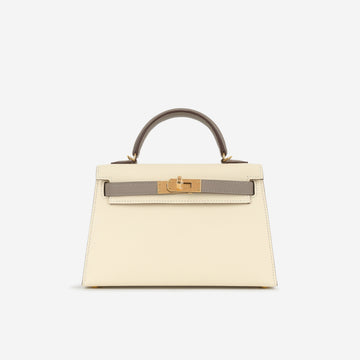 Hermès HSS Mini Kelly - Nata / Gris Asphalt