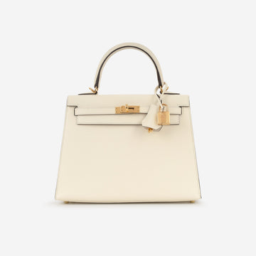 Hermès Kelly 25 - Craie Epsom