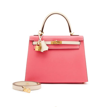 HERMES - HSS KELLY SELLIER 25 AZALEE & CRAIE EPSOM WITH GOLD HARDWARE