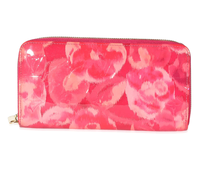 LOUIS VUITTON - Monogram Vernis Ikat Flower Zippy Wallet