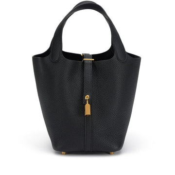 HERMES - PICOTIN 18 BLACK CLEMENCE GOLD HARDWARE