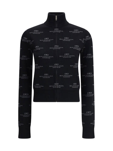 Balenciaga Women All-Over Logo Cardigan