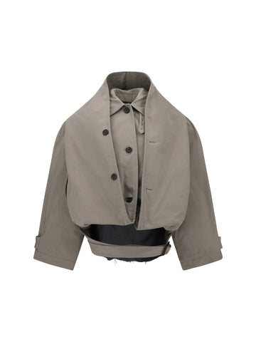 Balenciaga Women Reverse Hooded Trench Coat