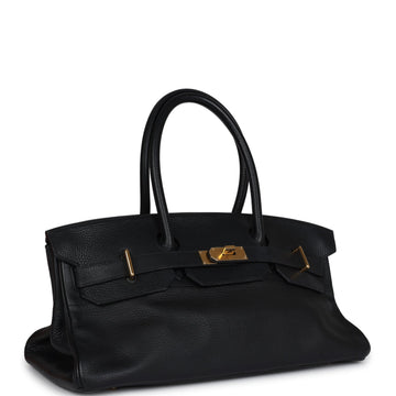 Hermes Shoulder Birkin 42 JPG Black Clemence Gold Hardware