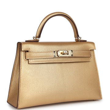 Hermes Kelly Sellier 20 Dore Chevre Chamkilight Permabrass Hardware