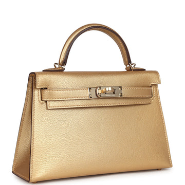 Hermes Kelly Sellier 20 Dore Chevre Chamkilight Permabrass Hardware