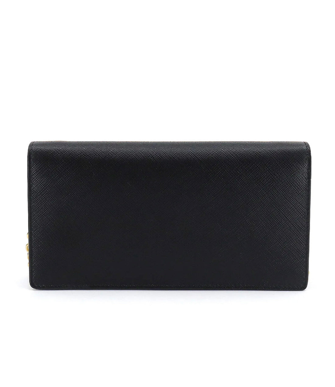 PRADA - Saffiano Black Leather Chain Wallet