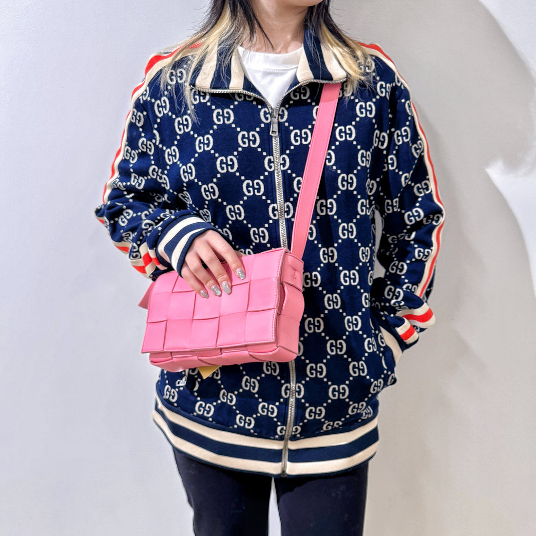 BOTTEGA VENETA Pink Small Cassette Bag