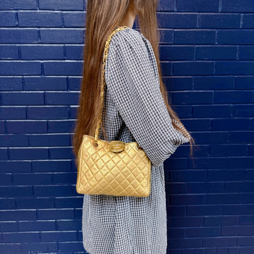 CHANEL Limited Edition Crystal CC Logo Shoulder Bag