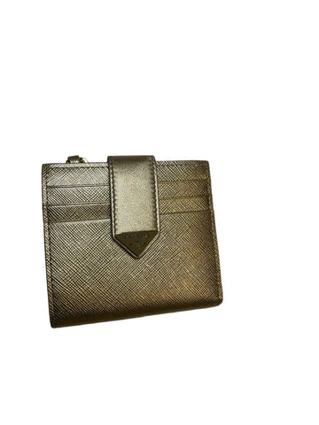 PRADA - Platinum Saffiano Small Wallet