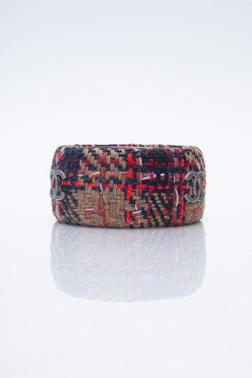 CHANEL Tweed Bangle Bracelet