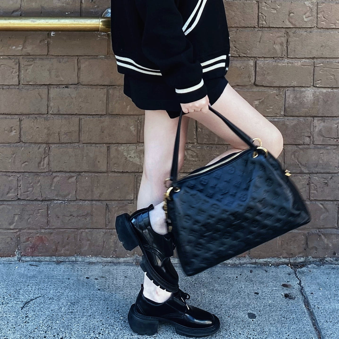 Louis Vuitton Empreinte Ponthieu Black Monogram Bag MM