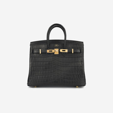 Hermès Birkin 25 - Noir Matte Croc (NWT)