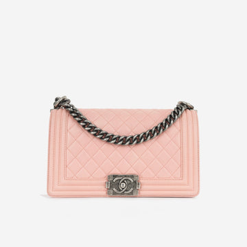 Chanel Chanel - Old Medium Boy Bag - Pink Lambskin RHW - 2014/15