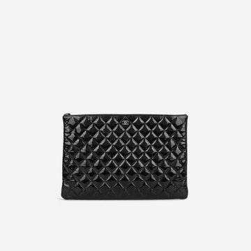Chanel - Large O Case - Black Patent SHW - 2013/14 -
