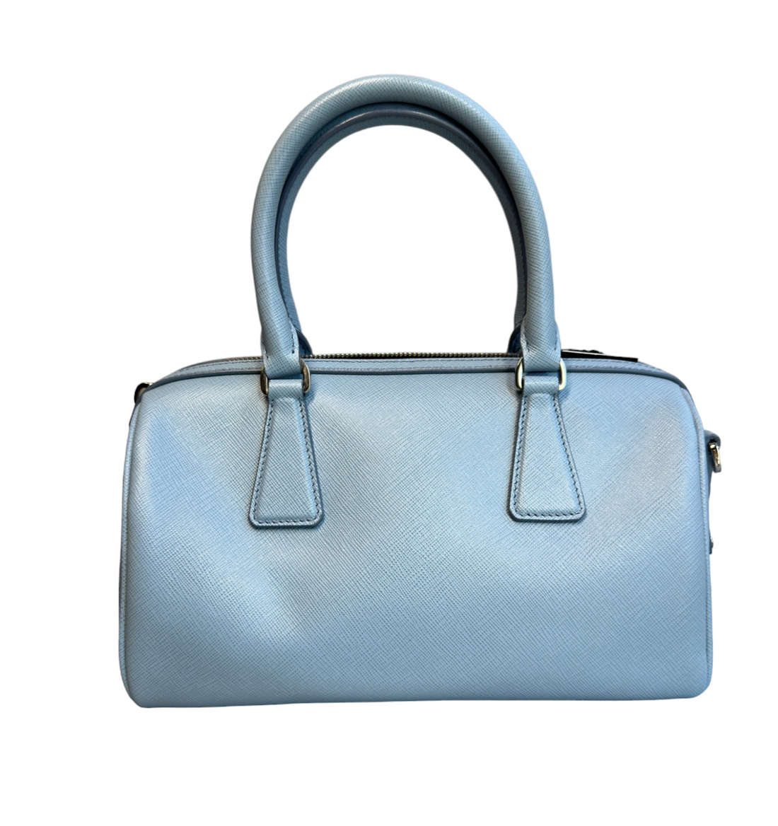 PRADA - Blue Saffiano Leather Satchel