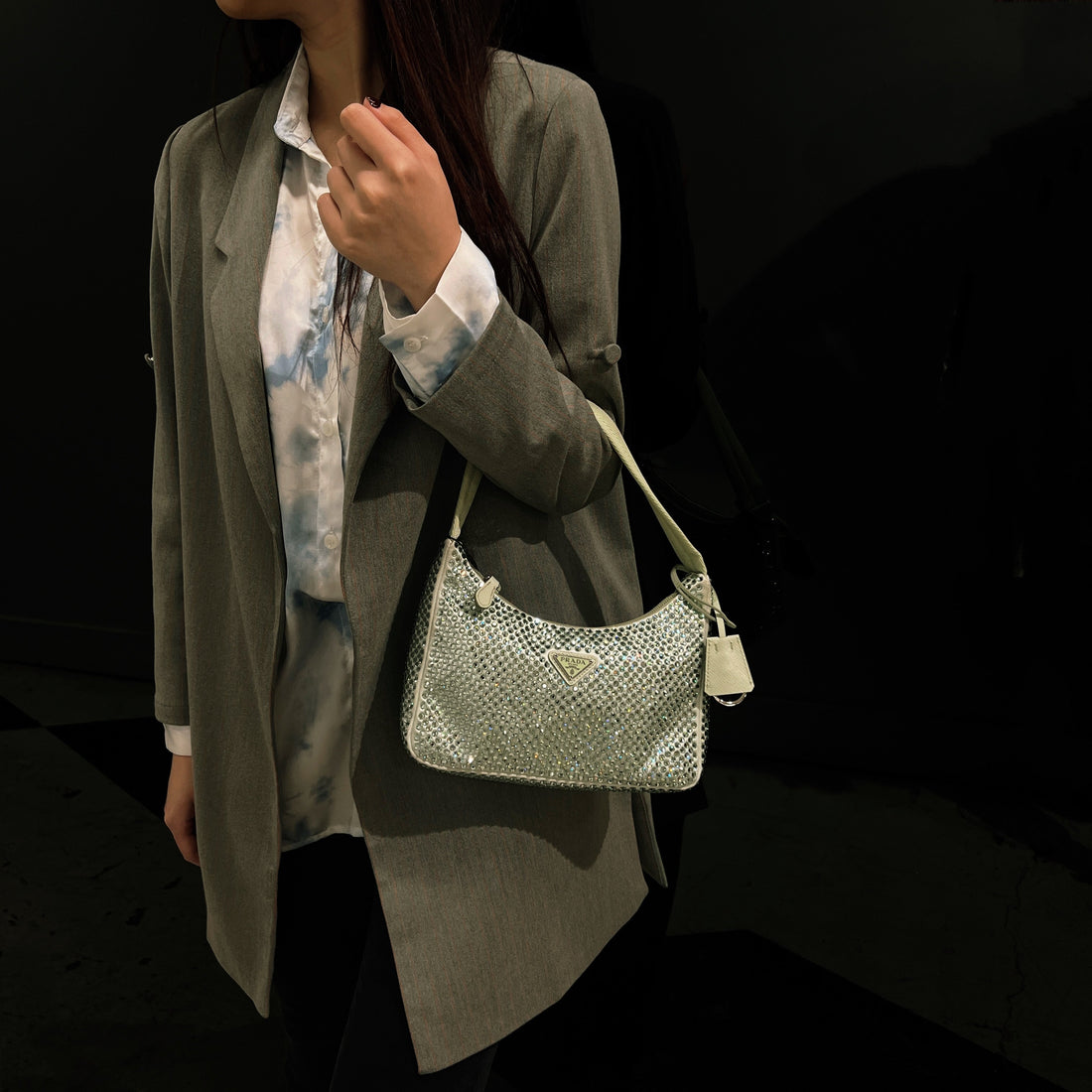 Prada Satin mini-bag with crystals