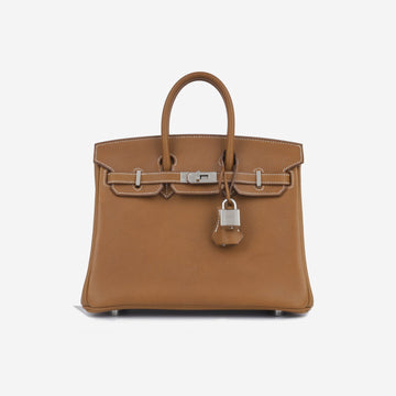 Hermès Hermès - Birkin 25 - Fauve Barenia Faubourg PHW - Brand New