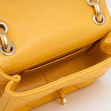 Chanel Chanel - Mini Square Wenge Wood - Yellow Lambskin AGHW -