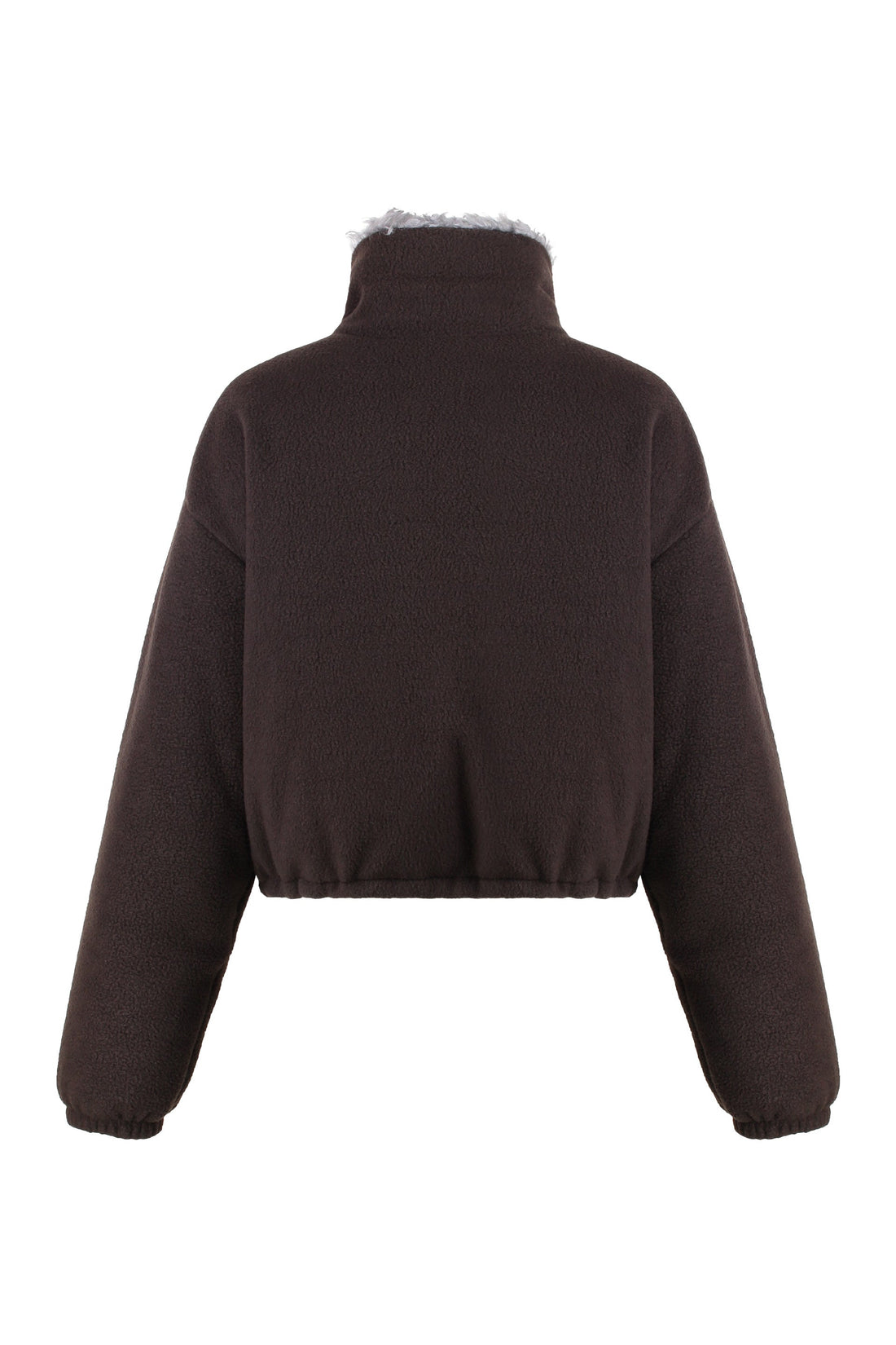 MIU MIU Stylish Fleece Jacket with Adjustable Bottom Drawstring