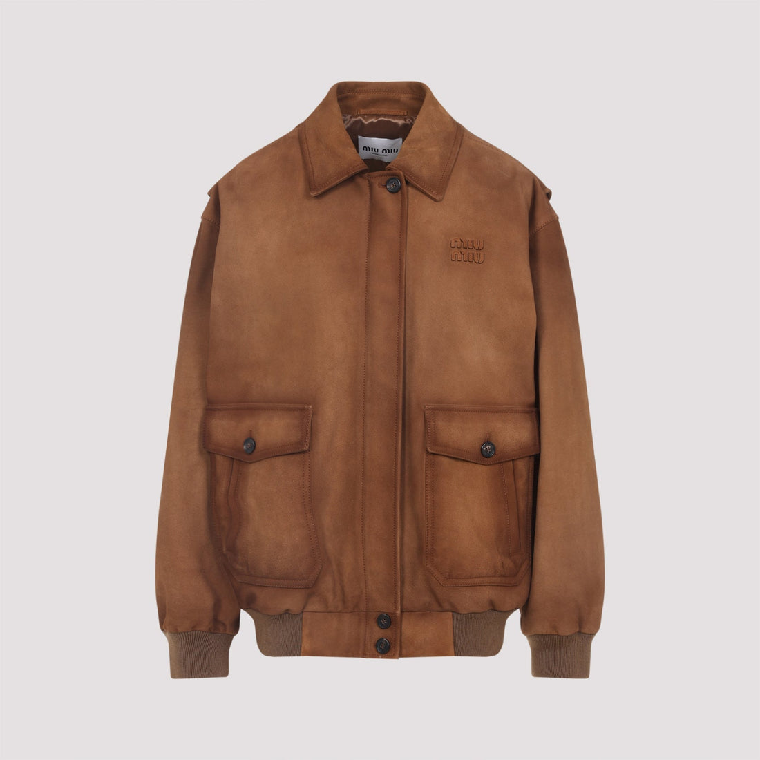 MIU MIU Lamb Leather Jacket for Women - FW25 Season