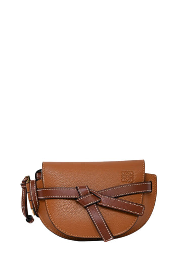 Loewe 2019 Brown Leather Mini Gate CroESbody