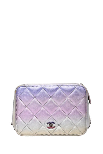 Chanel™ 2021 Iridescent Quilted Lambskin Cube Crossbody