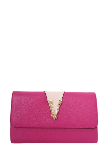 Versace Pink Leather Virtus CroESbody Bag