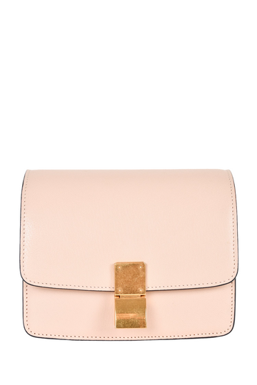 Celine 2018 Pink Leather Small ClaESic Box CroESbody