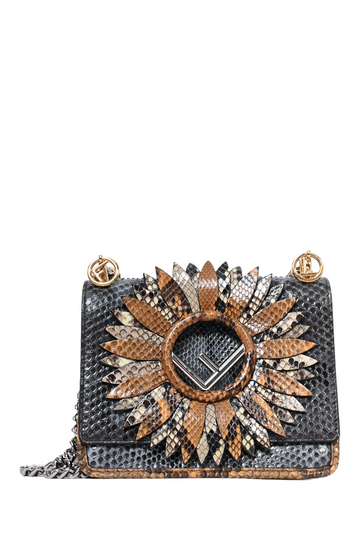 Fendi Python Navy/Brown 'Kan I' CroESbody Bag