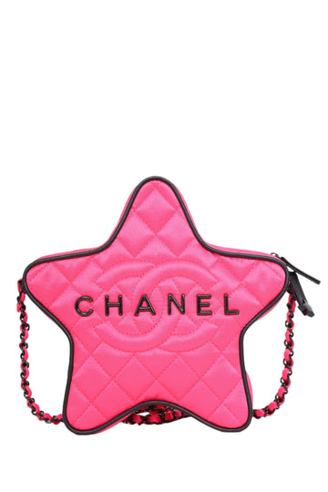Chanel™ 2024 Fuchsia Satin Walk Of Fame Star Handbag