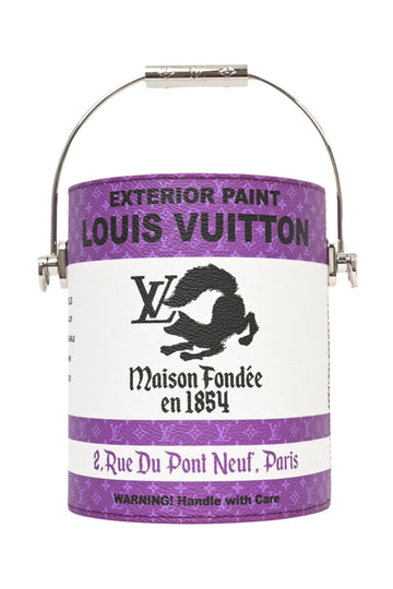 Louis Vuitton Purple/White Paint Can Bag with Strap