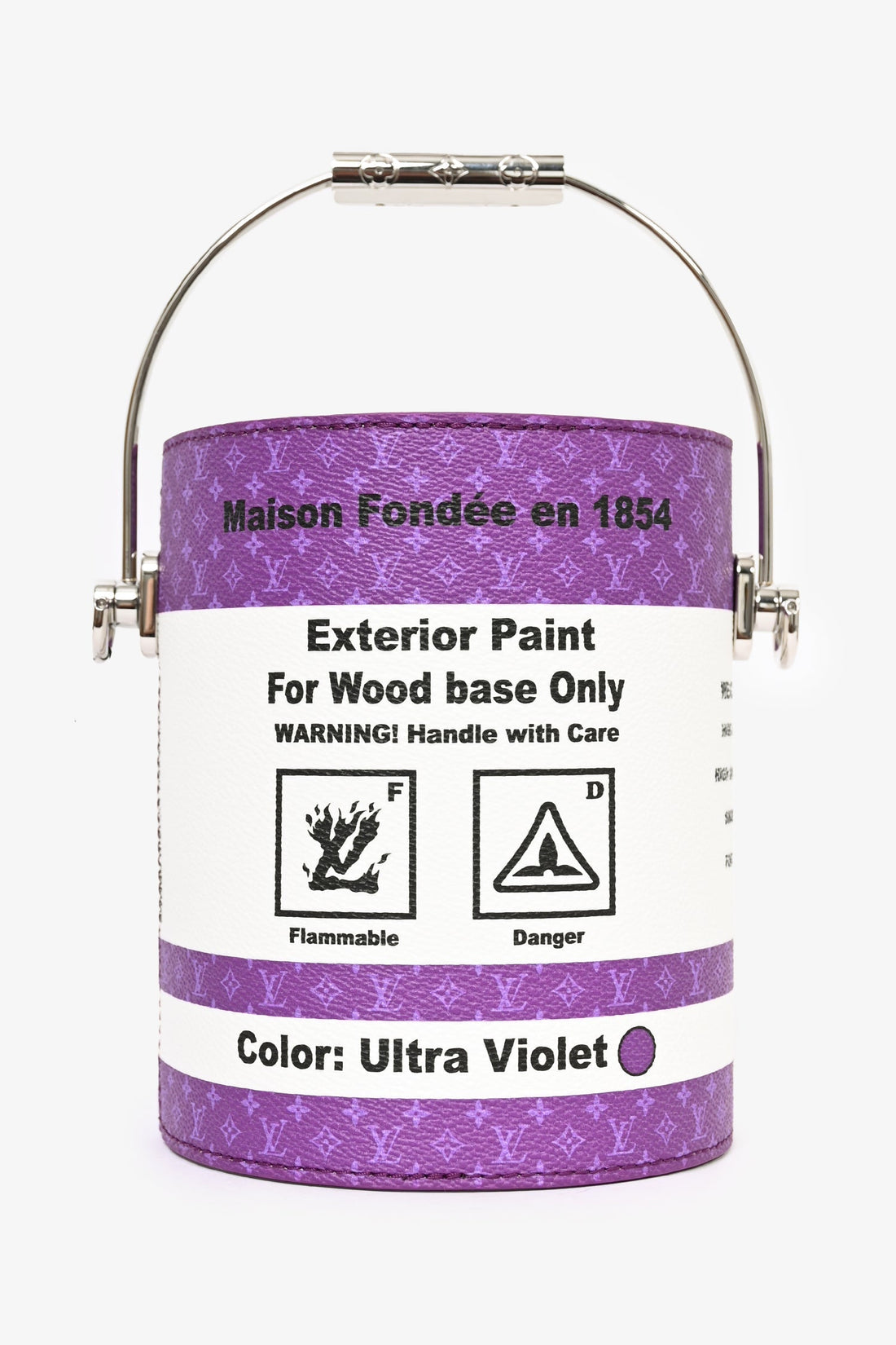Louis Vuitton Purple/White Paint Can Bag with Strap