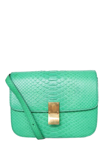 Celine Green Python Leather Medium Box CroESbody