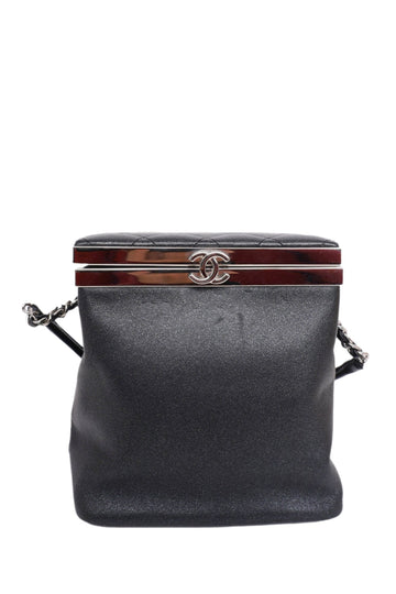 Chanel™ 2016-17 Black Lambskin Quilted CC Vanity With Strap