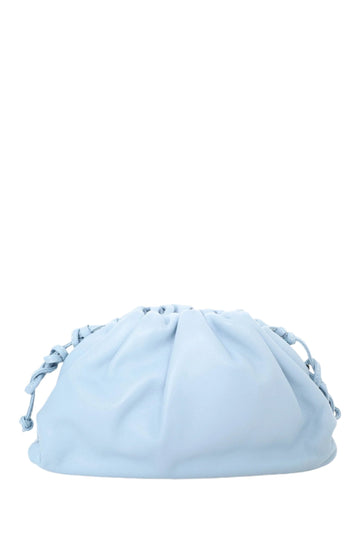 Bottega Venetta Blue Leather Mini Pouch Bag