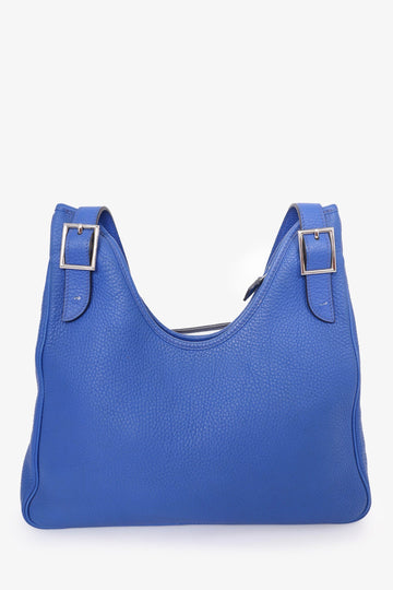 Hermès 2012 Blue Togo Leather MaESai Cut 32 Shoulder Bag with Strap