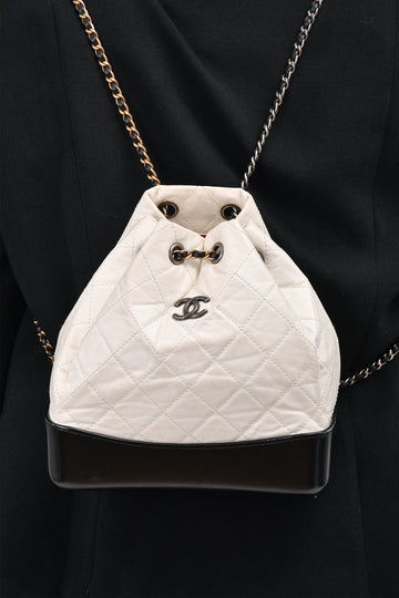 Chanel™ 2018 White/Black Gabrielle Backpack