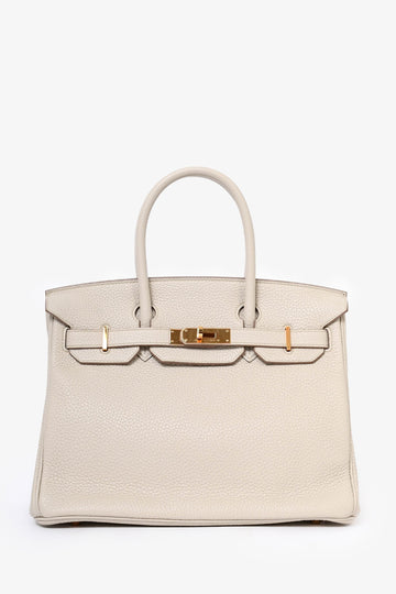 Hermès 2019 Beton Clemence Leather Birkin 30
