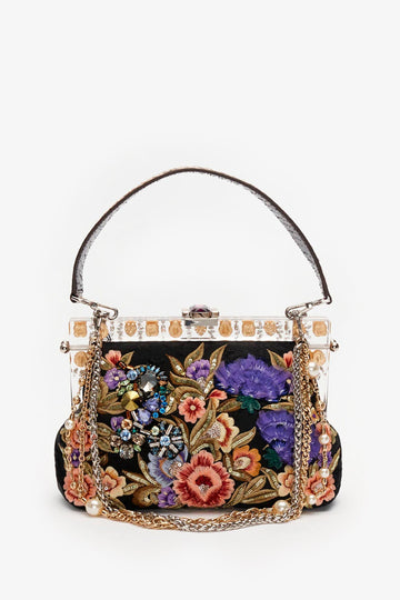 Dolce & Gabbana Multicolour Vanda Floral Embroidered Clutch