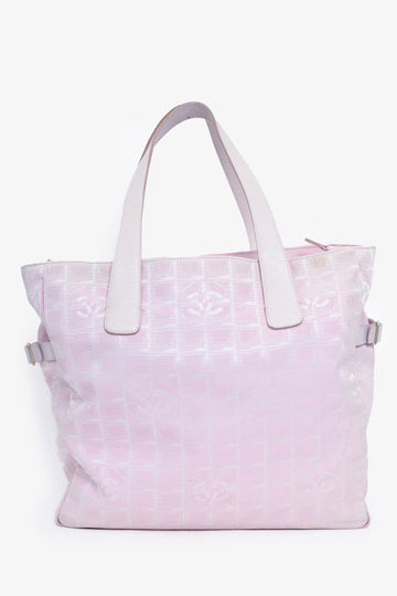 Chanel™ 2002-03 Pink Canvas Travel Ligne Tote