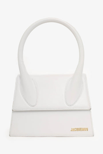 Jacquemus White Leather Les ClaESiques 'Le grand Chiquito' Bag