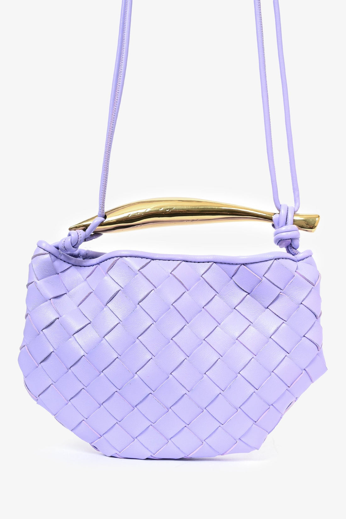 Bottega Veneta Purple Mini Sardine IntrESciato Leather CroESbody Bag