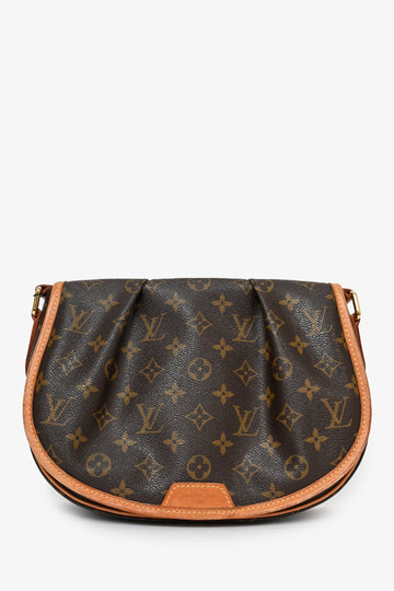 Louis Vuitton 2011 Monogram Leather Trimmed Menilmontant PM CroESbody Bag