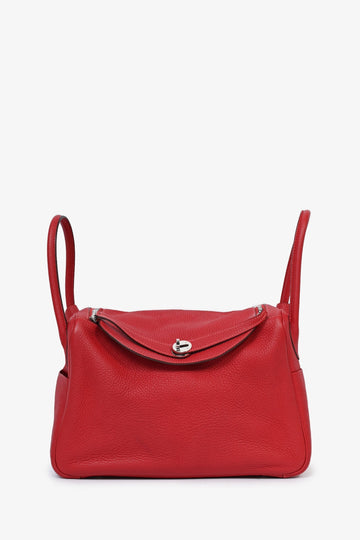 Hermès 2012 Rouge Casaque Clemence Leather Lindy 34